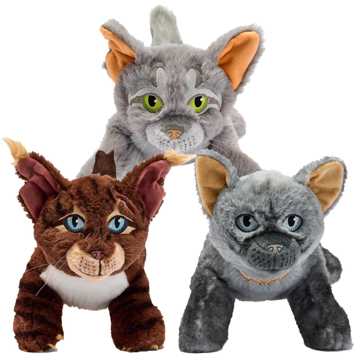 SET OF 3 LARGE PLUSH - Frostpaw, Dovewing & Hawkfrost