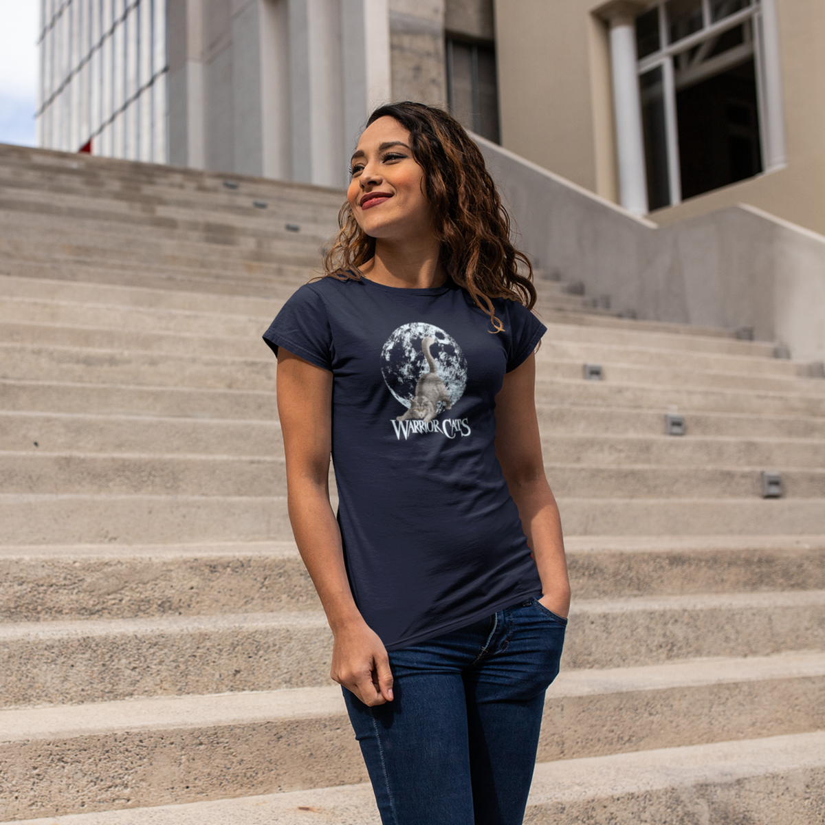 Warrior Cats Graystripe Moon Ladies T-Shirt