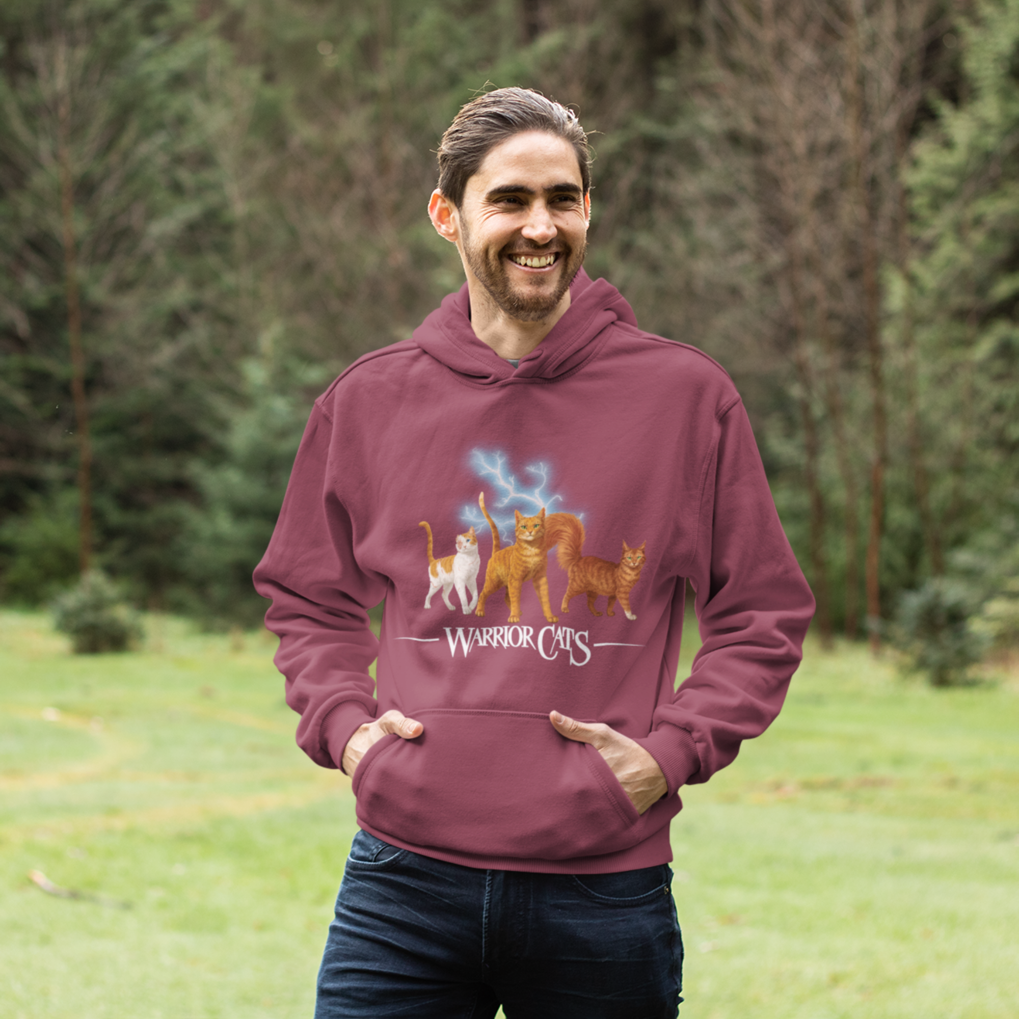 Warrior Cats Lightening Adult Unisex Hoodie – Firestar / Brightheart / Squirrelflight