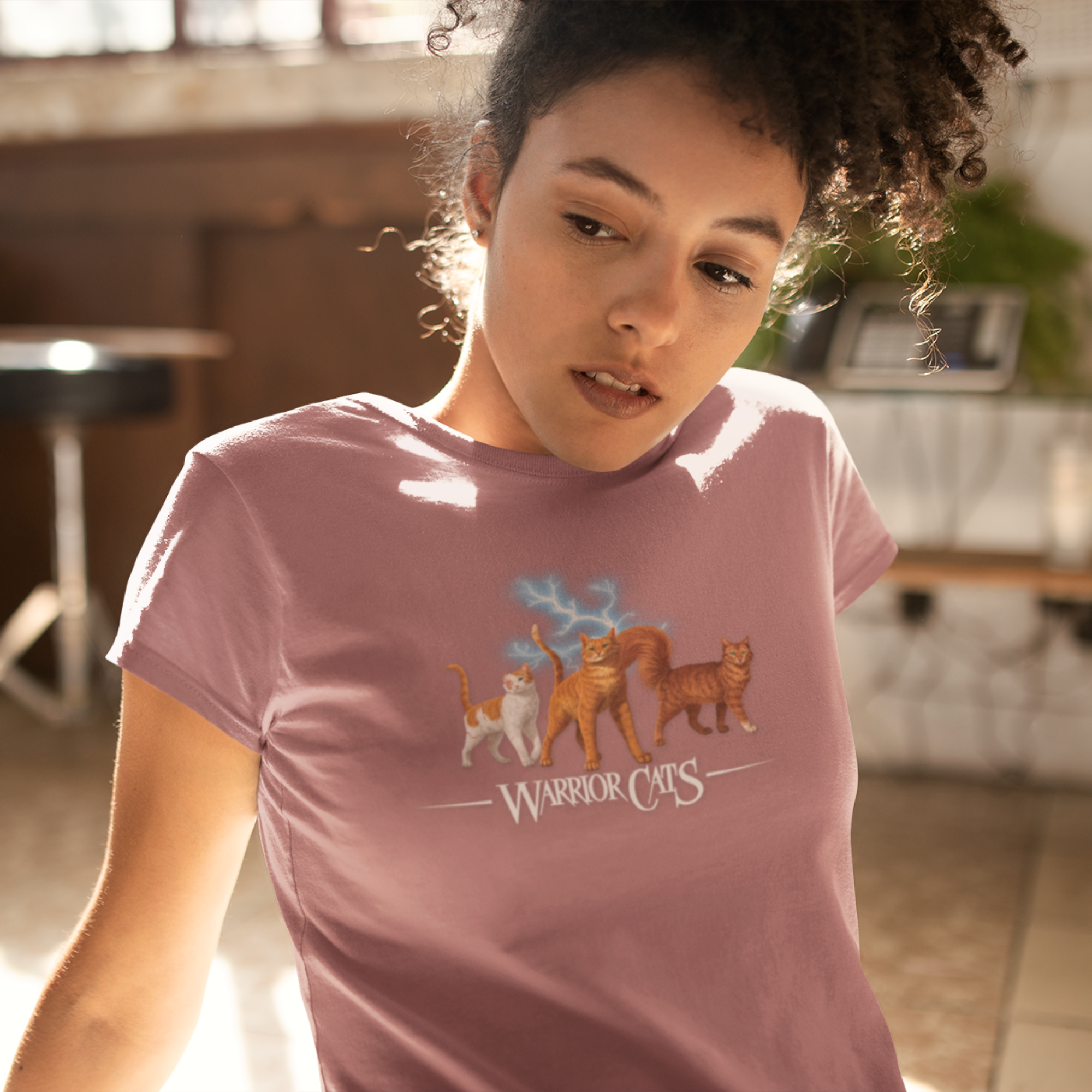 Warrior Cats Lightening Ladies T-Shirt – Firestar / Brightheart / Squirrelflight