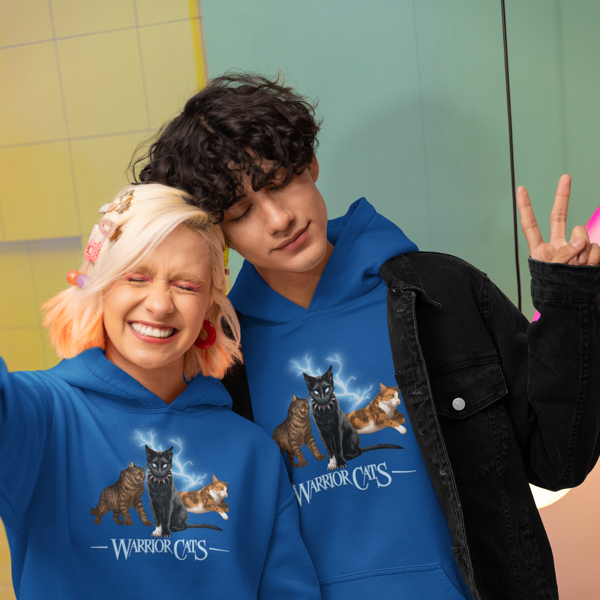 Warrior Cats Lightening Adult Unisex Hoodie  – Scourge / Tigerstar / Tawnypelt