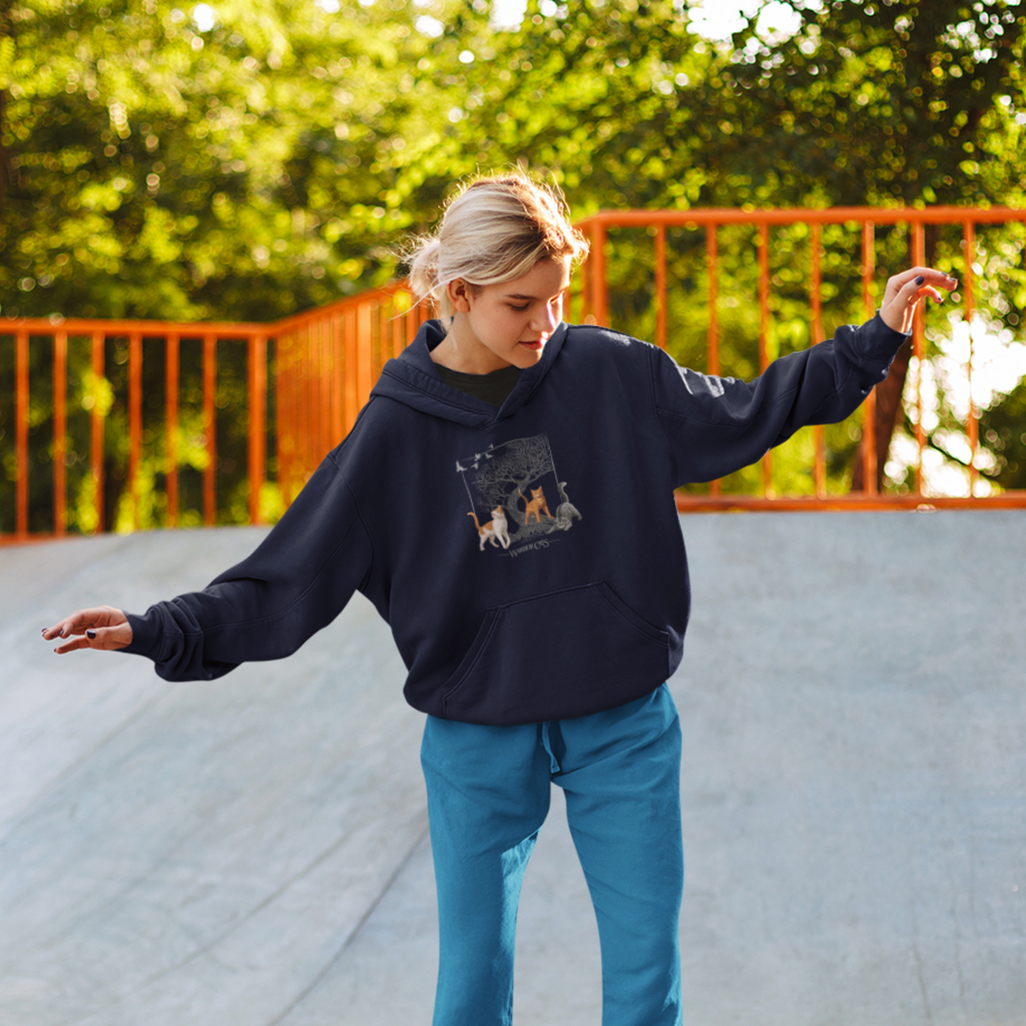 Warrior Cats Tree Youth Unisex Hoodie  – Firestar / Brightheart / Graystripe