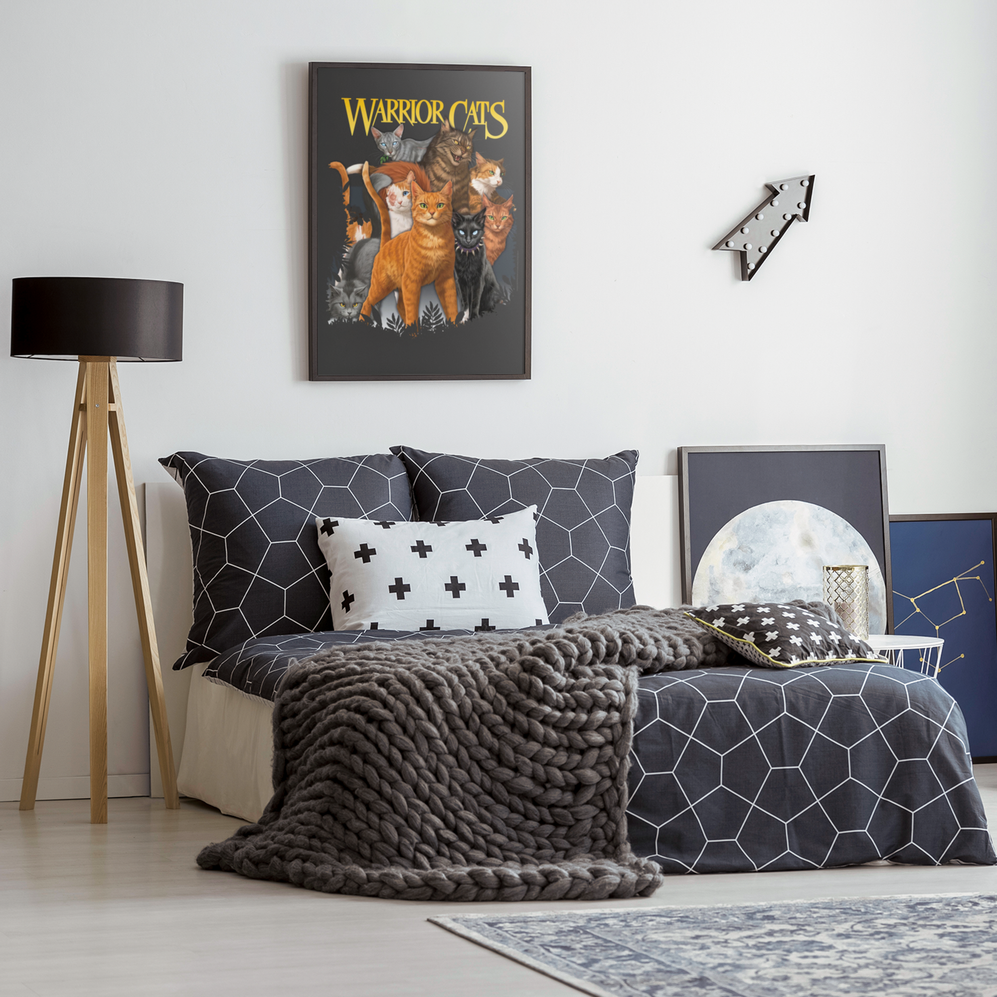 Warrior Cats Character Art Group Framed Print