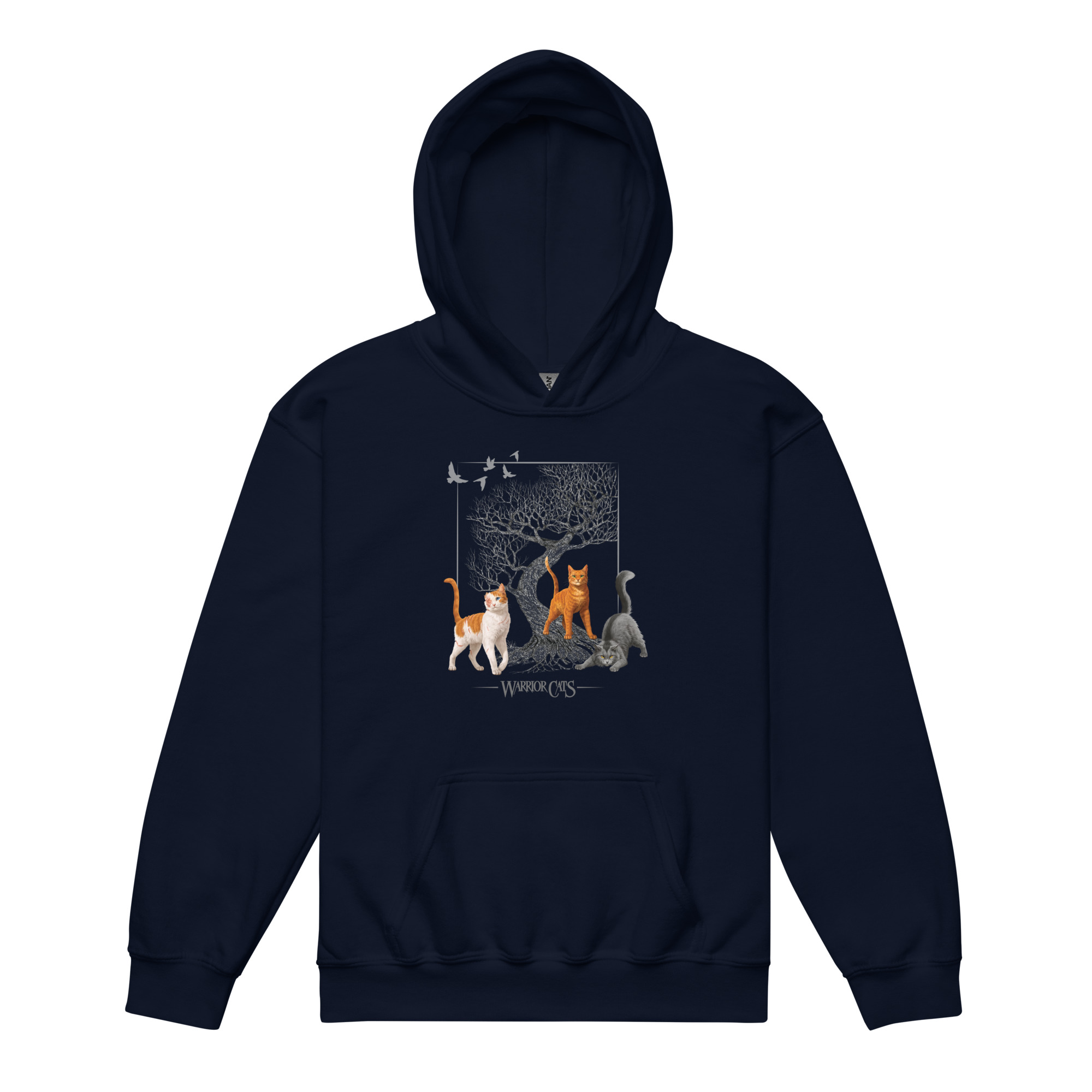 Warrior Cats Tree Youth Unisex Hoodie  – Firestar / Brightheart / Graystripe